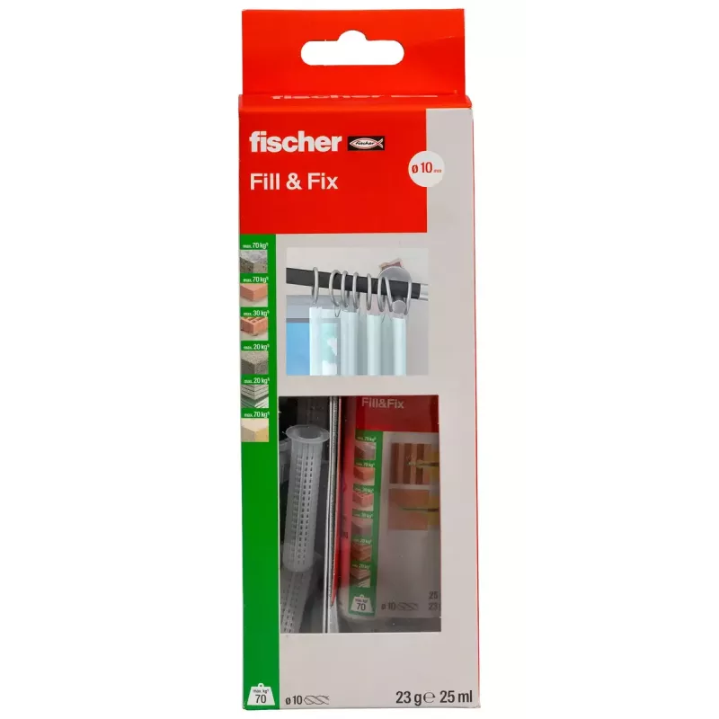 FISCHER sraigtinis inkaras 51097 — vientisas sieninis kaištis patikimam tvirtinimui