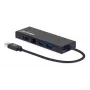 Manhattan USB-A dokas / šakotuvas, prievadai (x5): Ethernet, HDMI, USB-A (x2) ir VGA, „Micro-USB“ maitinimo įvesties prievadas (pasirinktinai, tik kai reikia papildomos galios. Neprivalomas dviejų monitorių funkcijai. Kabelis nepridedamas), aliuminis, juodas, trejų metų garantija