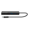 Manhattan USB-A dokas / šakotuvas, prievadai (x5): Ethernet, HDMI, USB-A (x2) ir VGA, „Micro-USB“ maitinimo įvesties prievadas (pasirinktinai, tik kai reikia papildomos galios. Neprivalomas dviejų monitorių funkcijai. Kabelis nepridedamas), aliuminis, juodas, trejų metų garantija