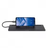 Manhattan USB-C dokas / šakotuvas su kortelių skaitytuvu ir MST, prievadai (x9): garso 3,5 mm, DisplayPort, Ethernet, HDMI, USB-A (x3), USB-C ir VGA, su maitinimo tiekimu (100 W) į USB-C prievadą (pastaba: reikalingas USB-C tinklo įkroviklis ir USB-C laidas), visi prievadai gali būti naudojami vienu metu