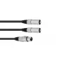 Garso kabelis XLR (3 kontaktų) 2 x XLR (3 kontaktų) Juodas Omnitronic 30225204