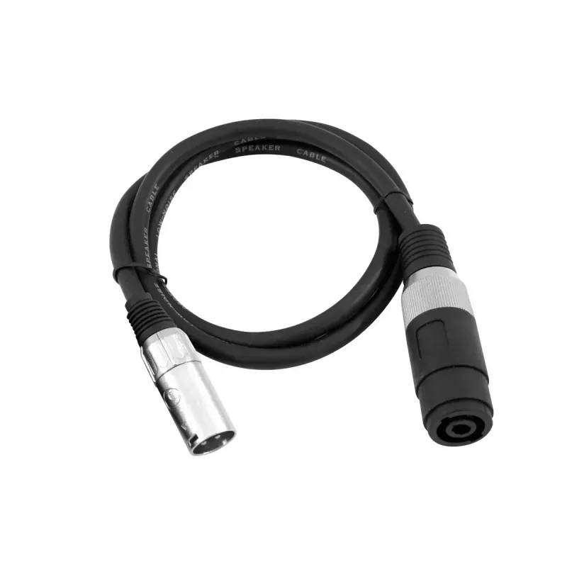 Garso kabelis Omnitronic 30225590 Speakon XLR 1 m juodas