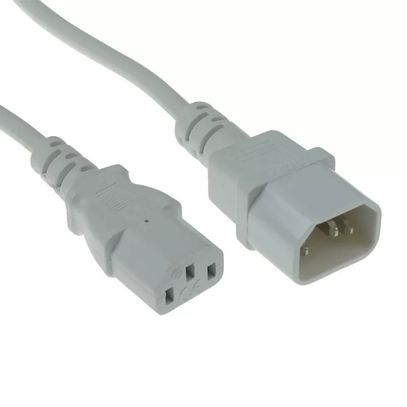 ACT Powercord C13 - C14 balta 5 m