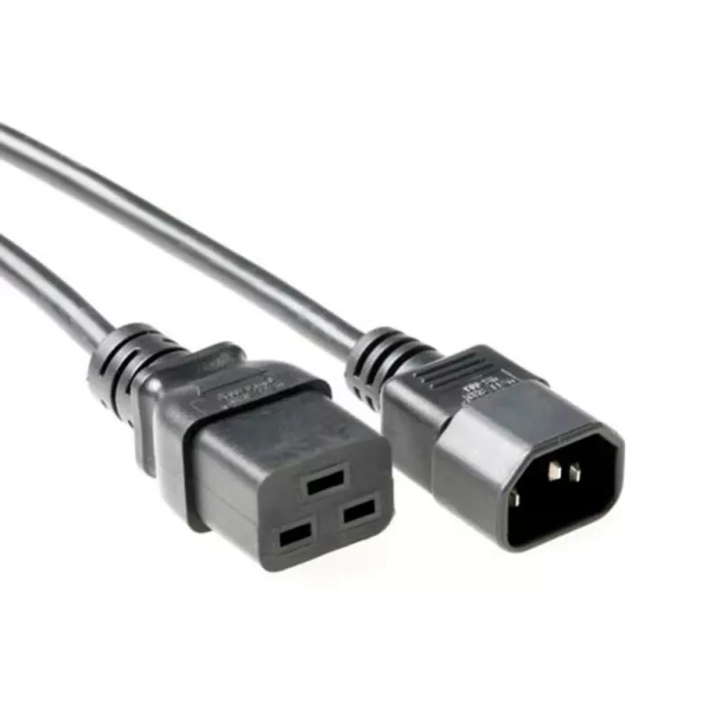 Maitinimo laidas C14 - C19 juodas 0,5 m ACT Powercord AK5438