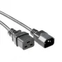 Maitinimo laidas C14 - C19 juodas 0,5 m ACT Powercord AK5438