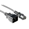 Maitinimo laidas ACT Powercord C13 - C20 juodas 1 m