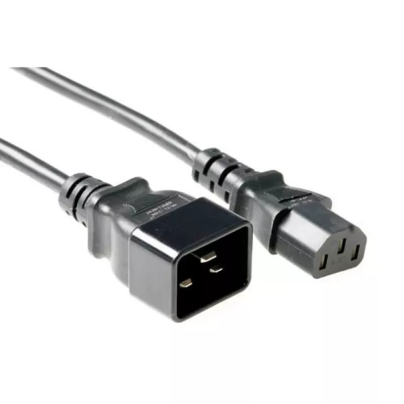 Maitinimo laidas ACT Powercord C13 - C20 juodas 1 m