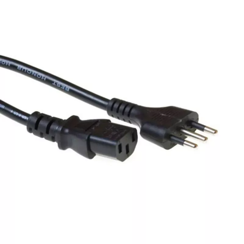 Maitinimo laidas ACT Powercord itališkas kištukas - C13 juodas 1.8 m