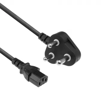 Maitinimo laidas ACT Powercord Indijos/PA kištukas - C13 juodas 2,5 m