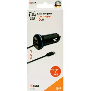Mobiliojo įrenginio kroviklis 2GO 797170 Universalus Juodas Automobilinis Lizdas 12/24V USB 1,4m