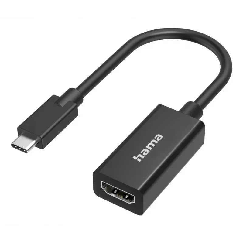 Vaizdo adapteris HAMA USB-C į HDMI Ultra‑HD 4K (modelis 00300087) — pasyvus vaizdo/garso perdavimas