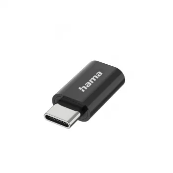 Hama 00300095 Micro-USB B adapteris USB Type-C kištukas juodas