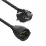 ACT Powercord ilginimo laidas CEE 7/7 kištukas (kampinis) - CEE 7/7 lizdas juodas 10 m
