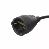 ACT Powercord ilginimo laidas CEE 7/7 kištukas (kampinis) - CEE 7/7 lizdas juodas 10 m