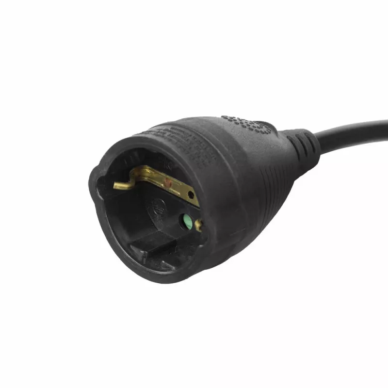 ACT Powercord ilginimo laidas CEE 7/7 kištukas (kampinis) - CEE 7/7 lizdas juodas 10 m