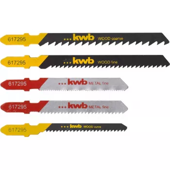 Siaurinis pjūklelis KWB 617295 didelio anglies plieno HCS 5 vnt.