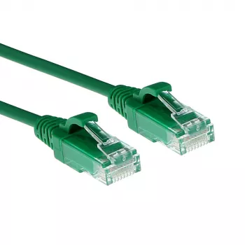 ACT Green 0,15 metro LSZH U/UTP CAT6 duomenų centro plonas komutacinis kabelis su neužkabinamomis RJ45 jungtimis