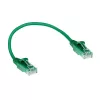 ACT Green 0,15 metro LSZH U/UTP CAT6 duomenų centro plonas komutacinis kabelis su neužkabinamomis RJ45 jungtimis