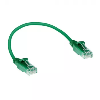 ACT Green 0,15 metro LSZH U/UTP CAT6 duomenų centro plonas komutacinis kabelis su neužkabinamomis RJ45 jungtimis