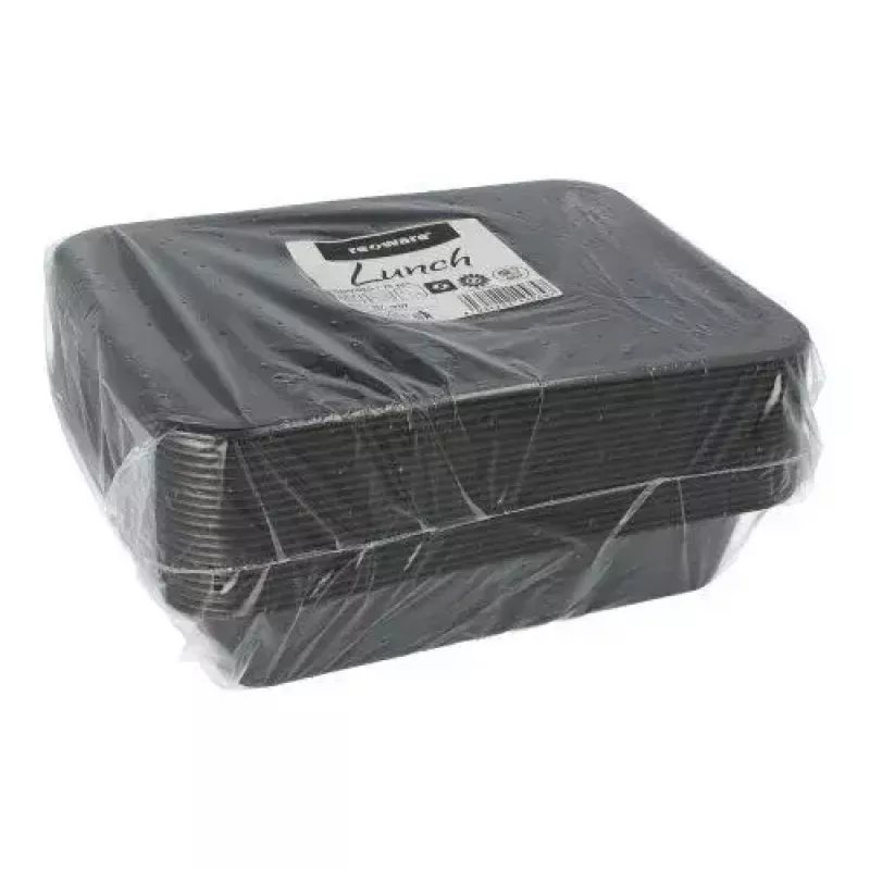 Vienkartinis maisto laikymo indas Papstar 96552 polipropileno, juodas, 227x178x45 mm