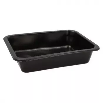 Vienkartinis maisto laikymo indas Papstar 96552 polipropileno, juodas, 227x178x45 mm