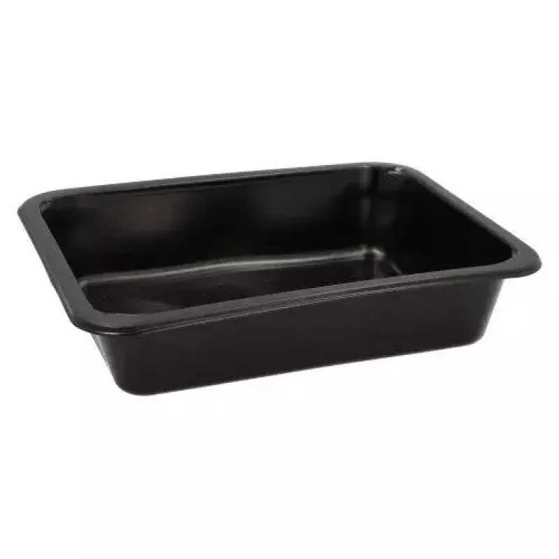 Vienkartinis maisto laikymo indas Papstar 96552 polipropileno, juodas, 227x178x45 mm