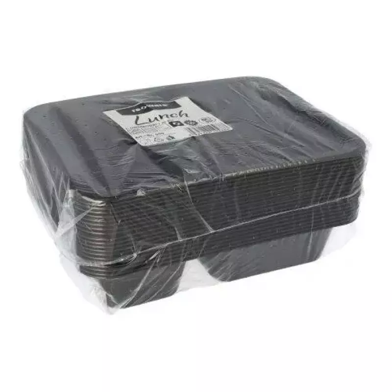 Vienkartinis maisto laikymo indas Papstar 96553 Polipropilenas Juoda 227x178x45mm