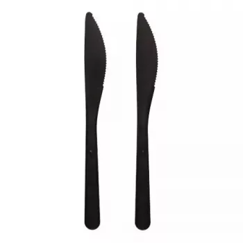 Vienkartinė šakutė Papstar 96436 Polistirenas 50 vnt. Juoda 185 mm