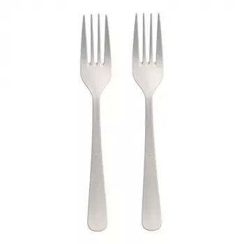 Vienkartinės šakutės Papstar 96462 polipropileninės 100 vnt. baltos 190 mm