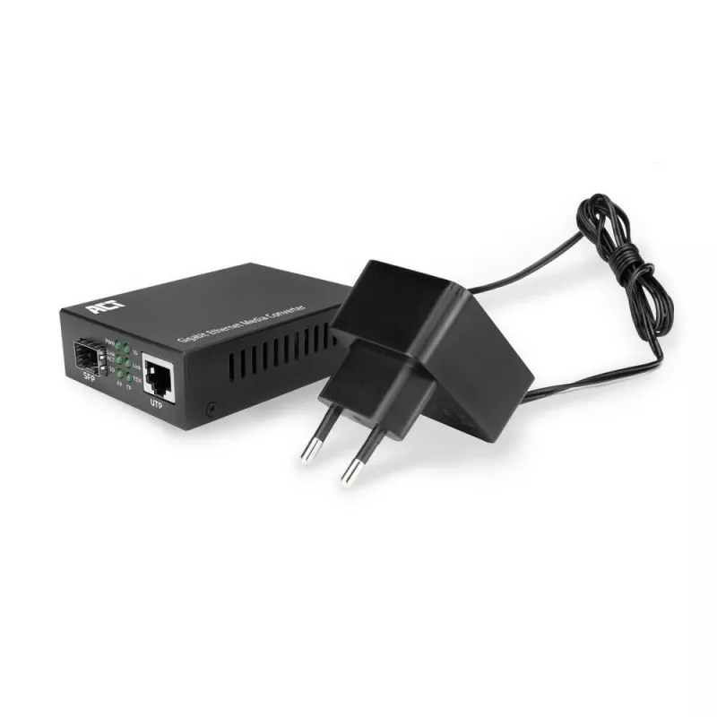 Tinklo medijos keitiklis ACT AC4451 1000 Mbit/s Daugiamodis Vienamodis Juodas