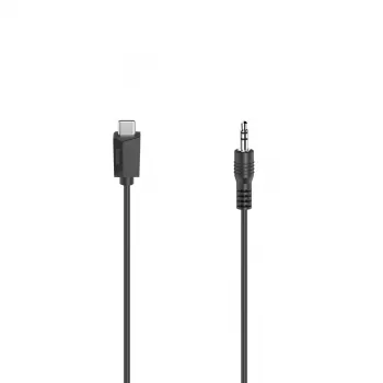 Hama 00200729 garso kabelis 0,75 m 3,5 mm USB Type-C juodas