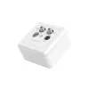 Hama 00205354 lizdinis lizdas 2x SAT + TV + radijas baltas
