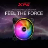 XPG HURRICANE 120 ARGB PWM juodas, Ventiliatorius, 12 cm, 600 RPM, 2000 RPM, juodas