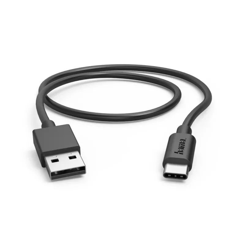 Hama 00201705 USB laidas USB 2.0 0,5 m USB A USB C Juoda