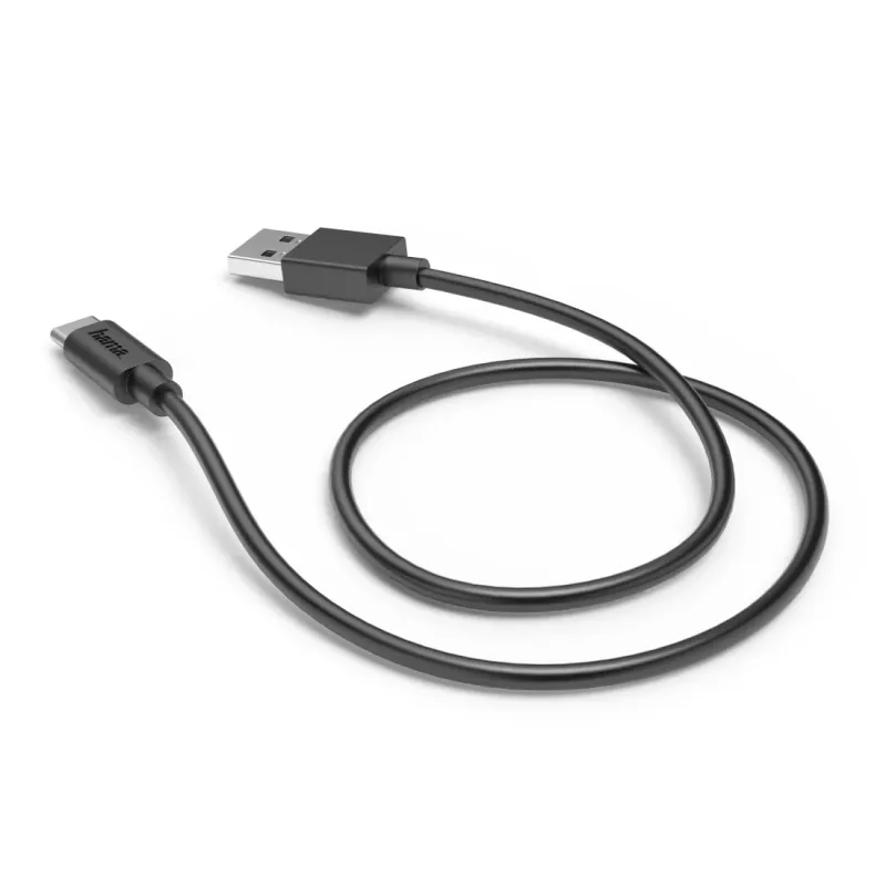 Hama 00201705 USB laidas USB 2.0 0,5 m USB A USB C Juoda