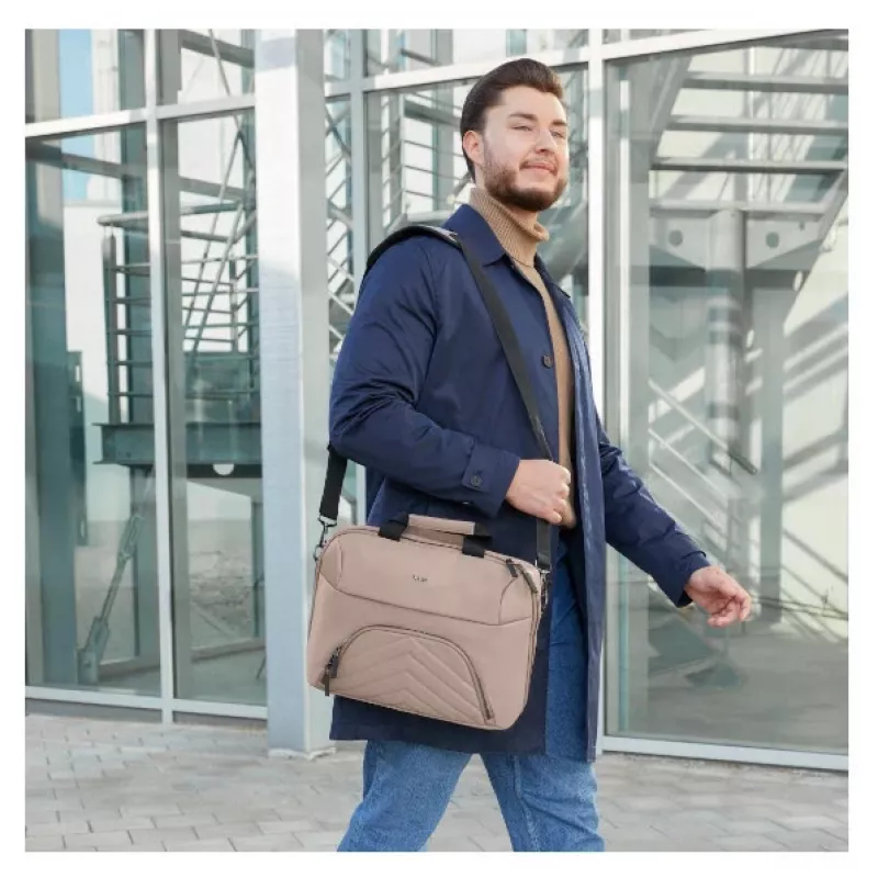 Hama Premium Lightweight 35,8 cm (14,1 colio) viršutinės apkrovos krepšys smėlio spalvos