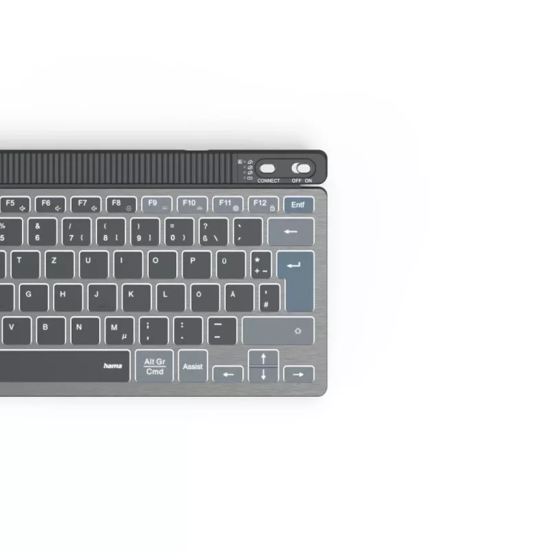Hama WK-700 klaviatūra namams/biurui Bluetooth QWERTZ vokiška antracito, juoda, mėlyna