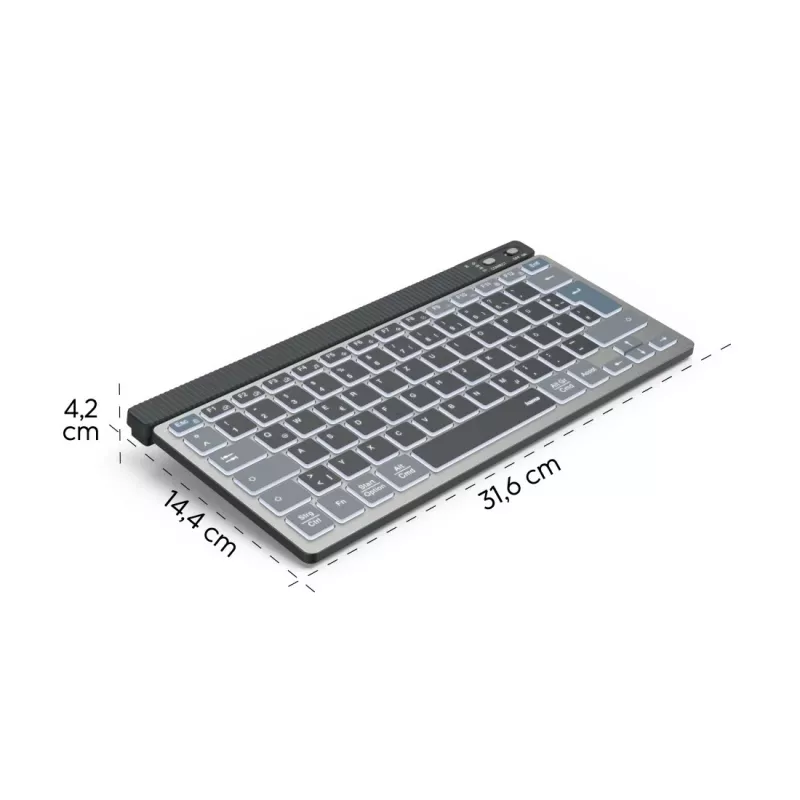 Hama WK-700 klaviatūra namams/biurui Bluetooth QWERTZ vokiška antracito, juoda, mėlyna