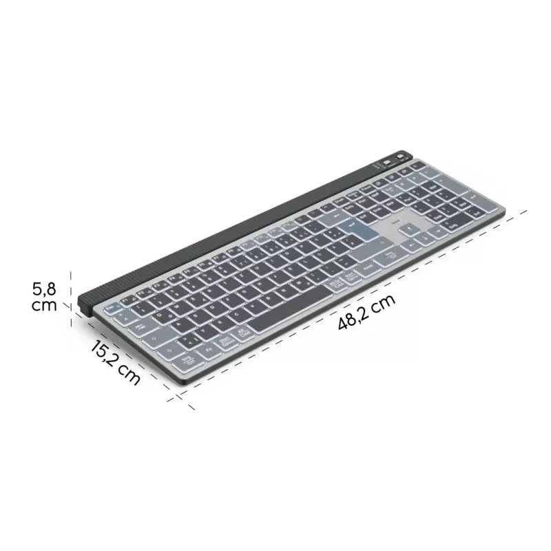 Hama WK-750 klaviatūra namams/biurui Bluetooth QWERTZ vokiečių k. antracito, juoda, mėlyna
