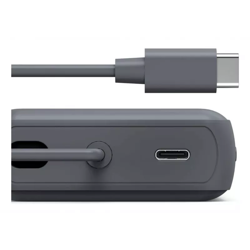 Hama „Travel“ maitinimo blokas su kabeliu, 10000 mAh, 2 išėjimai: 2x USB-C, antracito spalvos