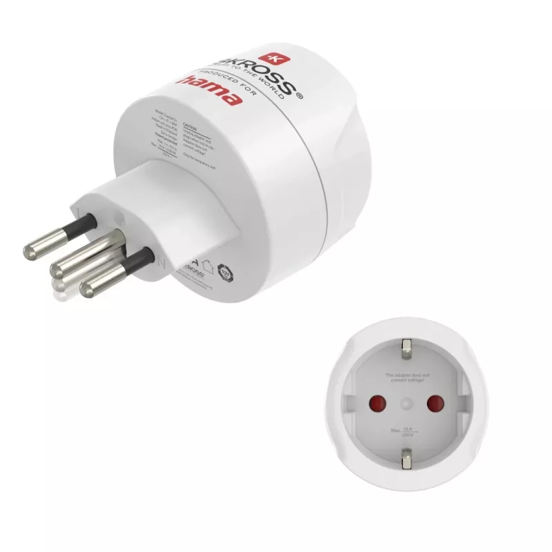 Hama 00223484 maitinimo kištuko adapteris Type J Type C (Europlug) Baltas