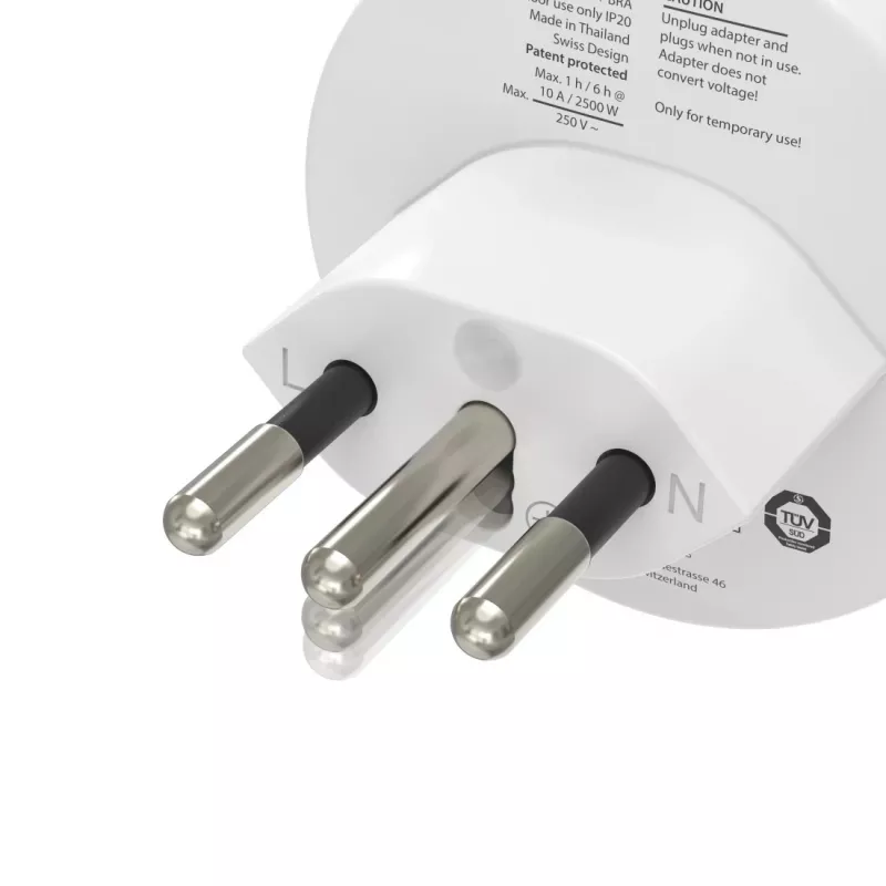 Hama 00223484 maitinimo kištuko adapteris Type J Type C (Europlug) Baltas