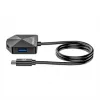 Manhattan USB-C ir USB-A kombinacijos dokas / šakotuvas, prievadai (4): USB-A (x2) ir USB-C (x2), 5 Gbps (USB 3.2 Gen1, dar vadinamas USB 3.0), kampinė forma, užtikrinanti lengvą prieigą prie prievadų, maitinama per USB (nereikia išorinio maitinimo šaltinio)
