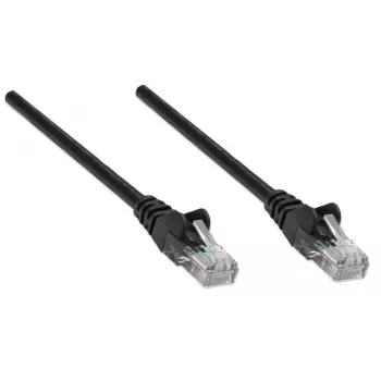 Intellinet tinklo komutacinis kabelis, Cat5e, 7,5 m, juodas, CCA, U/UTP, PVC, RJ45, auksuoti kontaktai, be užkabinimų, su apsaugine mova, garantija visam naudojimo laikui
