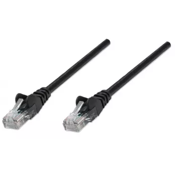 Intellinet tinklo komutacinis kabelis, Cat5e, 5 m, juodas, CCA, U/UTP, PVC, RJ45, auksuoti kontaktai, nesikabinantis, apsauginis gaubtelis, garantija visam naudojimo laikui