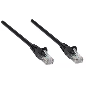 Intellinet tinklo komutacinis kabelis, Cat5e, 5 m, juodas, CCA, U/UTP, PVC, RJ45, auksuoti kontaktai, nesikabinantis, apsauginis gaubtelis, garantija visam naudojimo laikui