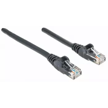 Intellinet tinklo kabelis, Cat6, 2 m, juodas, CCA, U/UTP, PVC, RJ45, auksuoti kontaktai, besąsagis, apsaugotas, garantija visam gyvenimui