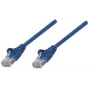 Intellinet tinklo kabelis, Cat6, 2 m, mėlynas, CCA, U/UTP, PVC, RJ45, paauksuoti kontaktai, neužkabinamas, apsaugotas, garantija visam eksploatavimo laikui