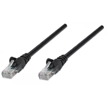 Intellinet tinklo komutacinis kabelis, Cat5e, 2 m, juodas, CCA, U/UTP, PVC, RJ45, auksuoti kontaktai, nesikabinanti apsauginė galvutė, įvorė, garantija visam gaminio eksploatavimo laikui