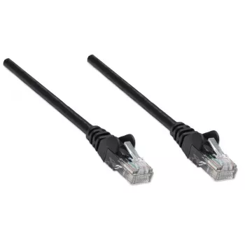 Intellinet tinklo komutacinis kabelis, Cat5e, 2 m, juodas, CCA, U/UTP, PVC, RJ45, auksuoti kontaktai, nesikabinanti apsauginė galvutė, įvorė, garantija visam gaminio eksploatavimo laikui
